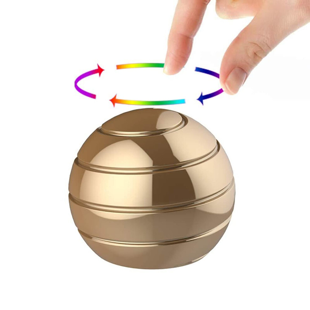 Kinetic Desk Toy Medium Spherical Gyroscope Ball Spinner Optical Illusion Fidget Toy Desktop Decompression Golf-image-OPC-PK5NJCB-NEW