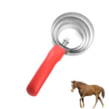 Horse Scraper and Curry Comb Set - 4 Ring Stainless Steel Grooming Brush for Cattle Itching and Horse Care