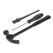 Archaeological Excavation Tools Set for Toddlers - Gemstone Digging Kit with Hammer, Plastic Black Digging Tools
