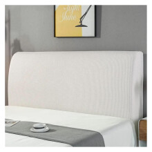 Elastic Bed Headboard Cover 180 cm, Solid White, Soft and Durable, Full Protection for Bedroom Decor