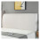 Elastic Bed Headboard Cover 180 cm, Solid White, Soft and Durable, Full Protection for Bedroom Decor 1