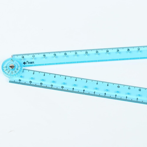 Folding Straight Ruler Set, 3-Pack 30 cm Clear Plastic Foldable Rulers for Office and School Use 1