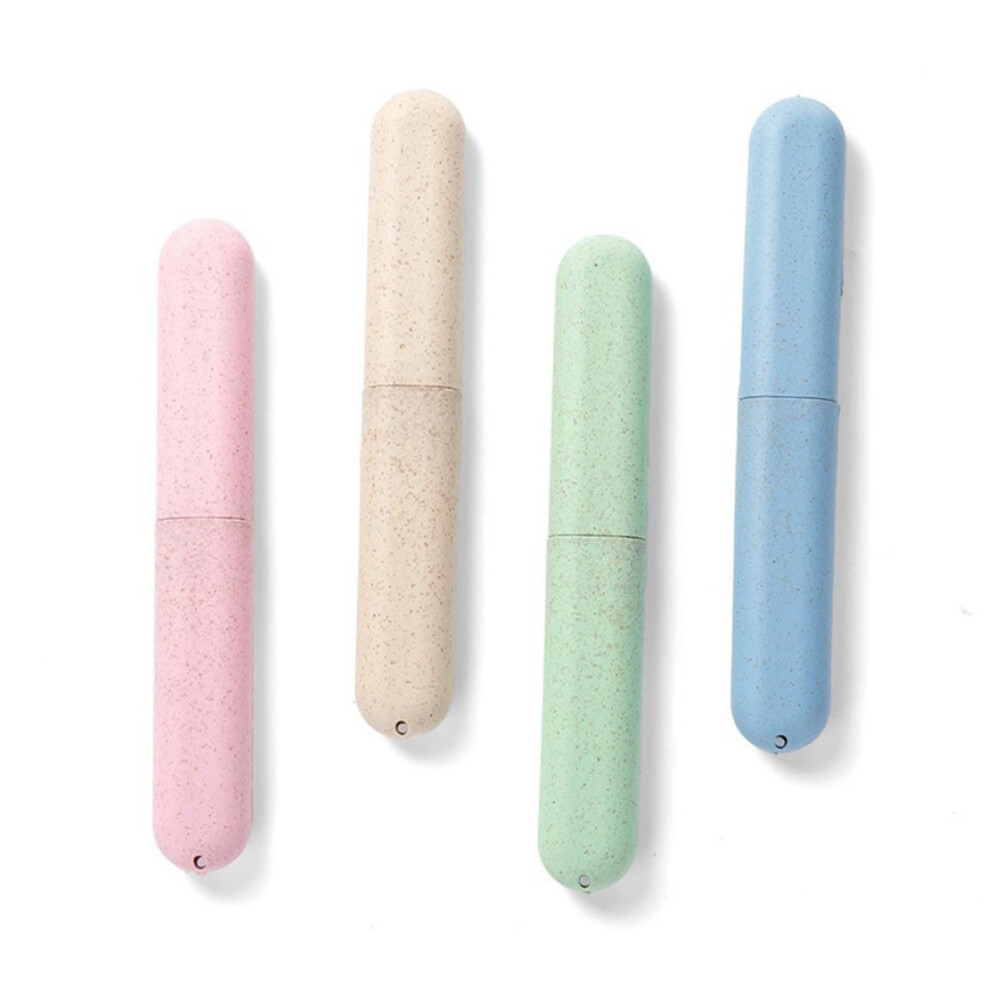 Toothbrush Cases Pack of 4, Portable Travel Toothbrush Holder, Multicolored Container for Family and Travel Use