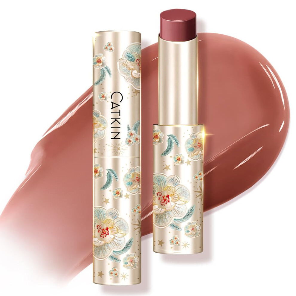 Catkin Glossy Lip Balm Ultra Hydating Glow Lip Tinted Jelly Plump Melting Balm Shea Butter Repair Soothing For Dry Lips Dewy Finished 0.12 Oz C01 Anth