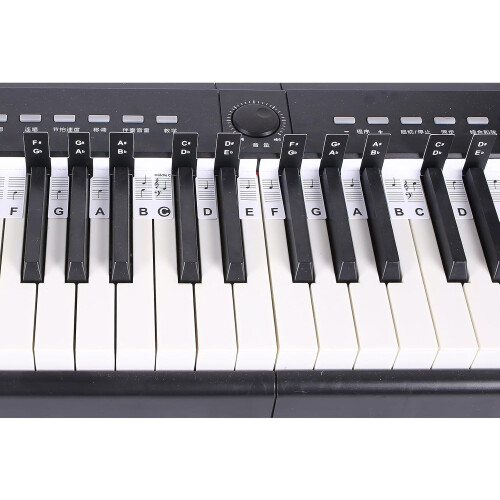 Removable 88 Keys Piano Keyboard Stickers for Beginners, Color-Coded Note Labels for Learning and Practice 1