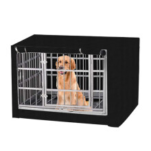 Protective Cover for Outdoor Animal Cage 36 Inch Black UV-Resistant Weatherproof Transport Box for Home Camping Indoor Use