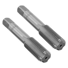 Langlebige M16x2.0 Hochgeschwindigkeitsstahl-Gewindebohrer mit geraden Flöten, 2 Stück
