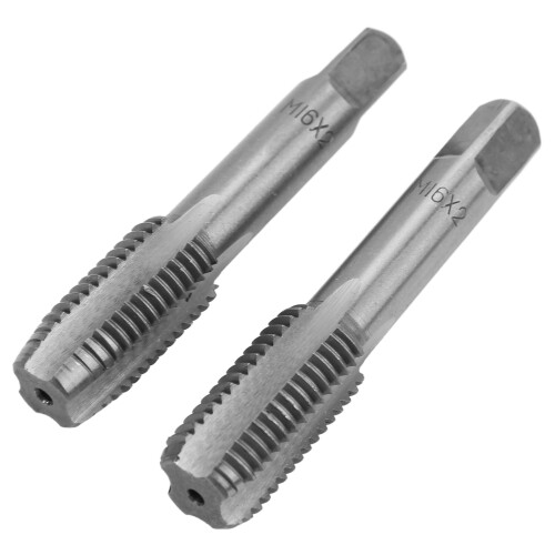 Langlebige M16x2.0 Hochgeschwindigkeitsstahl-Gewindebohrer mit geraden Flöten, 2 Stück 1