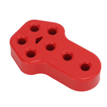 Universal Gummidämpferhalterung mit 7 Löchern, 12 mm, rot