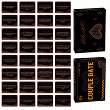 Drinking Games for Adults - 50 Card Game for 2-8 Players, Couples Party Games, Black Edition for Partners