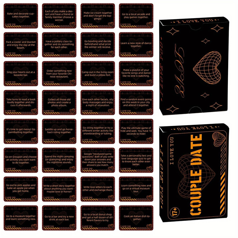 Drinking Games for Adults - 50 Card Game for 2-8 Players, Couples Party Games, Black Edition for Partners