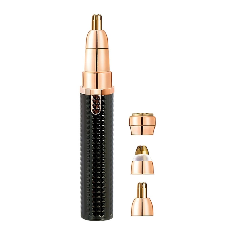 Black Hair Removal Device, Women's Nose Hair Trimmer | Safe Precision Eyebrow Shaper | Portable Makeup Eyebrow Cutter