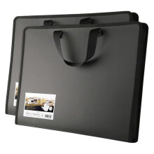 Poster Storage Bag - Pack of 2, 17 x 13.1 Inches Artwork Organizer with Handle, Nero Color Portfolio Folder for Drawings