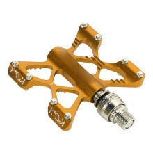 K5 Aluminiumlegierung Fahrradpedale, Schnellverschluss, 114mm x 94mm, Gold