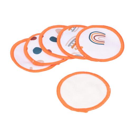 6 Stück waschbare wiederverwendbare Still-Pads aus Bambelfaser ES067-D