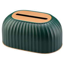 Elegant Tissue Box Cover for Pump Paper, Green Fabric Tabletop Tissue Dispenser for Home Use, Stylish and Functional