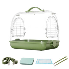 Bird Carrier Backpack - Portable Clear Travel Bag with Removable Design, Breathable Mesh, Green Color
