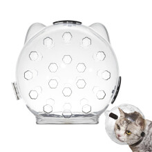 Grooming Cat Helmets - Breathable Cat Muzzle with Ear Bubble Design for Safe Grooming | Adjustable Size Cat Headwear