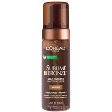 L'Oreal Paris Sublime Bronze Selvbrunende Vandmousse - Stribefri, Naturligt Udseende Brun Farve, 5 fl oz