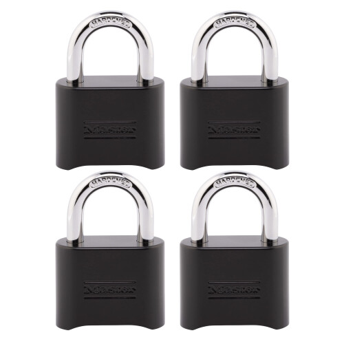 Master Lock Master Lock Μαύρη Συνδυαστική Κλειδαριά, Προσαρμόσιμη, Εξωτερική και Εσωτερική Χρήση