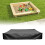Square Sandbox Cover 180 x 180 x 20 cm Waterproof Dustproof Black With Drawstring For Sandboxes 1
