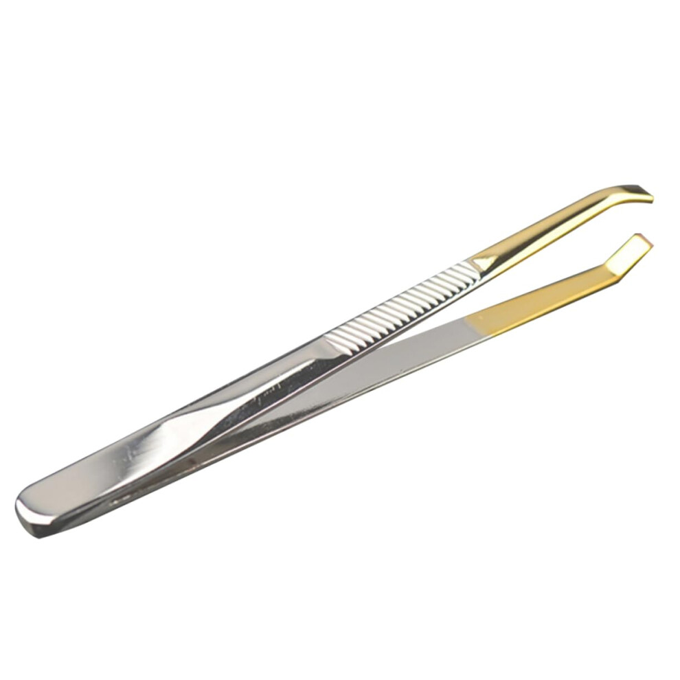 Eyelash Extension Clip Tool with Stainless Steel Tweezers for Eyebrow Plucking and Precision Grooming