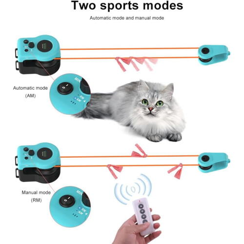 Interactive Cat Toy for Indoor Cats, Automatic Treadmill with Remote Control, Adjustable Speed, Simulated Hunting Experience 1