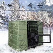 Insulation Cover for Dog House, Waterproof Oxford Fabric, Windproof, Cold Protection, 4 Sizes, 5 Colors, Green 64 x 58 x 89 cm