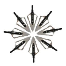 Arrowheads Hunting Tips Pack of 12 Serrated Broadheads for Carbon, Crossbow, Aluminium & Fibreglass Arrows B-100 Grains