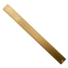 30 cm Brass Ruler Gold Metal Straight Ruler for Drawing and Measuring Office School Supplies Pack of 1