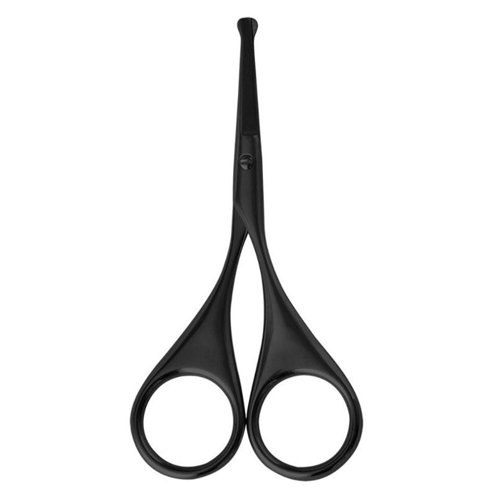 Stainless Steel Nose Hair Scissors 9.8 cm for Men, Eyebrows, Ears, and Facial Hair with Rounded Safety Tips