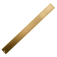 30cm Brass Ruler Double Scale Measuring Tool Vintage Engraved Bookmark for Drawing School Office Workshop