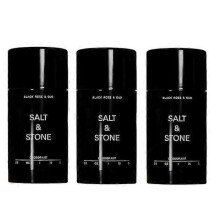 (3PCS)Salt # Stone Unisex Black Oud Extra_Strength Aluminum-Free Deodorant # Black 1pcs