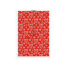 Clay Transfer Paper for Clay Earrings, Water-Soluble Transfer Paper with Valentine's Day Love Heart Design, 20x30 cm