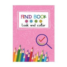 Cartoon Coloring Books for Kids, Portable Activity Book with Cartoon Characters, Pink, for Boys and Girls at Home or Travel
