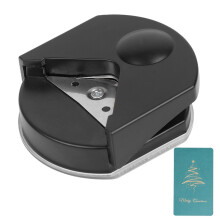 Corner Rounder Punch for Laminating Pouches and Paper, Sturdy Stainless Steel, Black, Ideal for Crafts and Scrapbooking