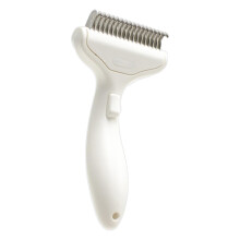 Pet Comb for Cats, Stainless Steel Automatic Hair Removal Grooming Brush, Shedding Tool for Pet Hair Removal