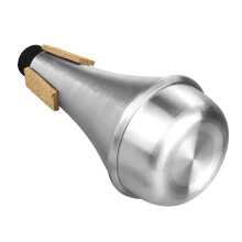 Trumpet Mute Aluminium Alloy Straight Mute Silver Silencer for Trumpet Practice and Performance