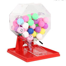 Hand Crank Manual Lottery Machine, Acrylic Bingo Cage for Random Number Selection, Ideal for Family Games and Group Activities