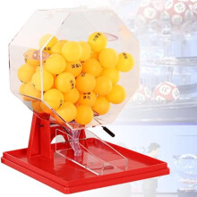 Hand Crank Lottery Machine, Acrylic Bingo Cage for Random Number Selection, 24-Inch Size for Group Games and Family Fun