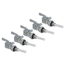 5 Stück Kraftstofftank-Abschlussschalter Set M10x1,25, 1/4 Zoll Schaft Aluminium Eisen
