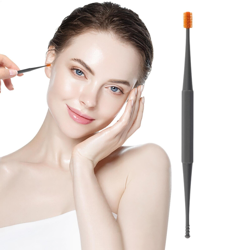 Double Head Ear Spoon, Silicone Reusable Ear Cleaner for Safe Ear Wax Removal, Comfortable Ear Massage Tool for All Ages