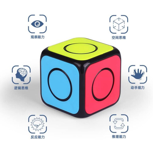 1x1x1 Cube Magic Puzzle Toy Standard Version, Press the Circle Design, Compact Size, Durable Material 1