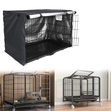 Dog Cage Cover, Oxford Fabric, Breathable, Dustproof, 22 x 26 x 7 cm, Washable, Black, Fits 61 cm Cages
