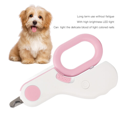 Mini Haustier Nagelknipser mit LED-Licht, Pink, 10,5x6cm 2