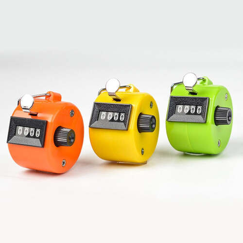 Hand Counter Mechanical Clicker 4 Digit Green Number Counter for ...