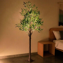 LED Tree Lights Olive Tree Lamp 120 cm Warm White USB Indoor Decorative Light with Leaves and Remote Control for Weddings and Parties