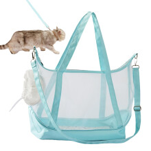 Pet Carrier Bag - Breathable Mesh Soft-Sided Carrier for Medium Puppies and Cats, Foldable and Lightweight Design