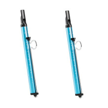 2St Yoyo Dizi Kids Toy Sliding Whistles Metal Flute Pipes Aluminum Alloy 24.5X5X2CM Musical Instruments for Children