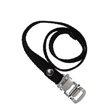 Pack of 4 Black Bicycle Pedal Straps - Adjustable Toe Straps for Cycling, Compatible with Most Bike Models